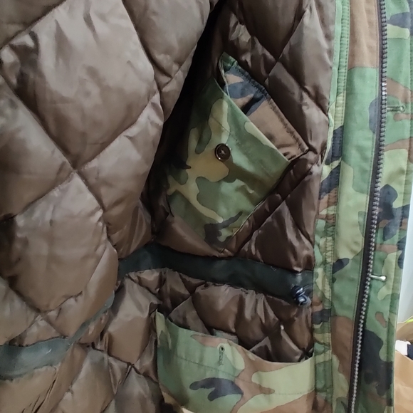 XSmall J.Crew Green Camo Parka - Picture 5 of 9